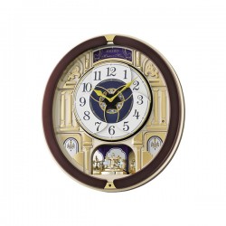 Đồng hồ treo tường có nhạc Seiko Clock QXM356B (Nâu)