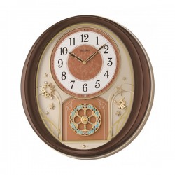 Đồng hồ treo tường có nhạc Seiko Clock QXM357B (Nâu)